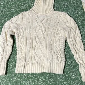 100% cotton cable knit chunky sweater.